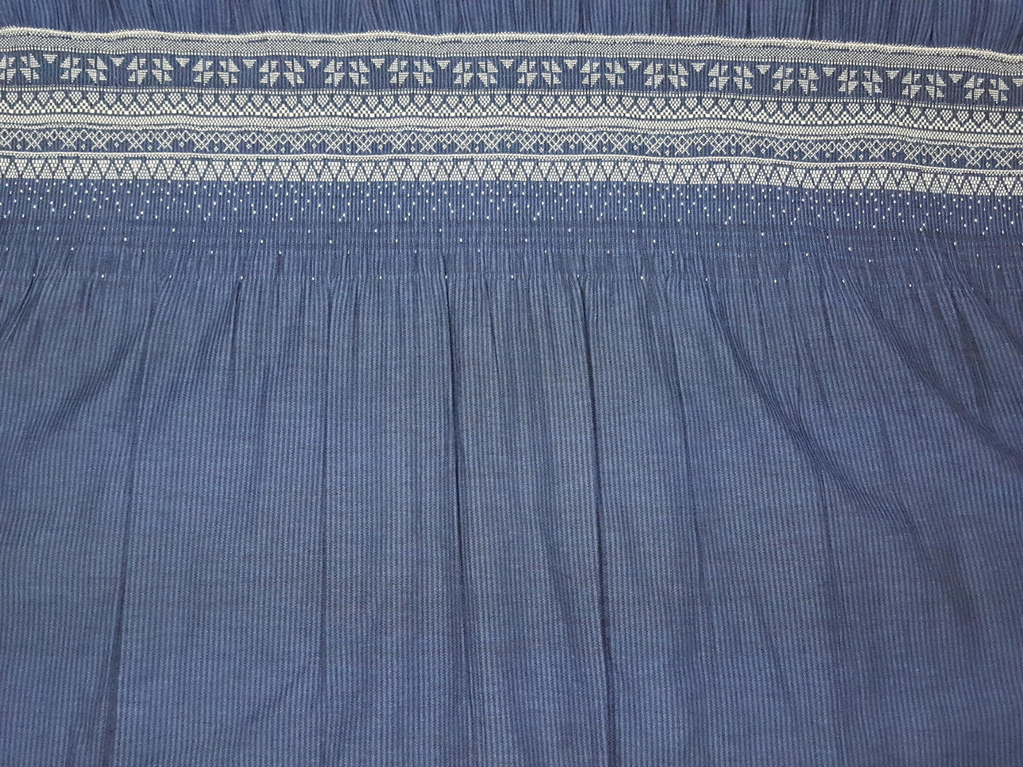 Priya gesmokt schwarz/royalblau/ecru