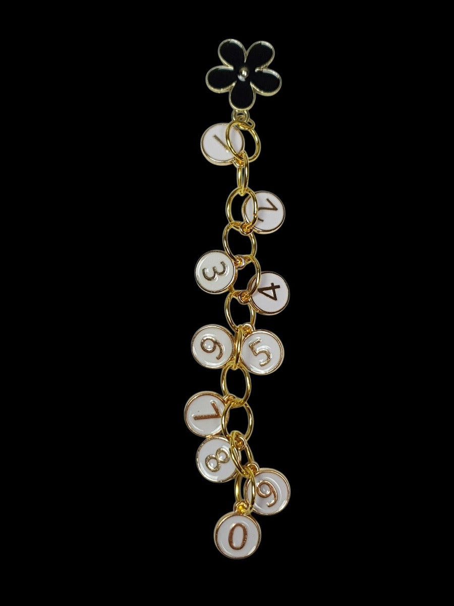 Reihenzähler Kette weiss/gold