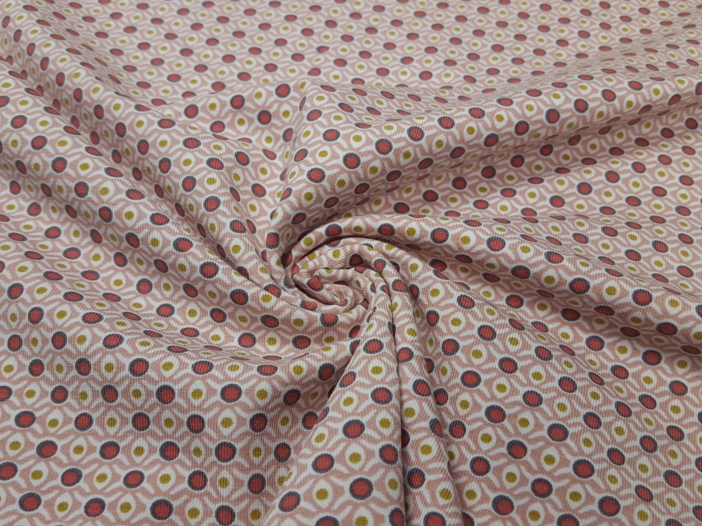 Retro Circle altrosa/senf/koralle