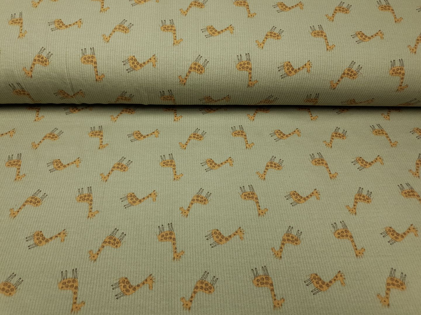 Rippjersey Giraffe khaki/ocker/dunkelbraun