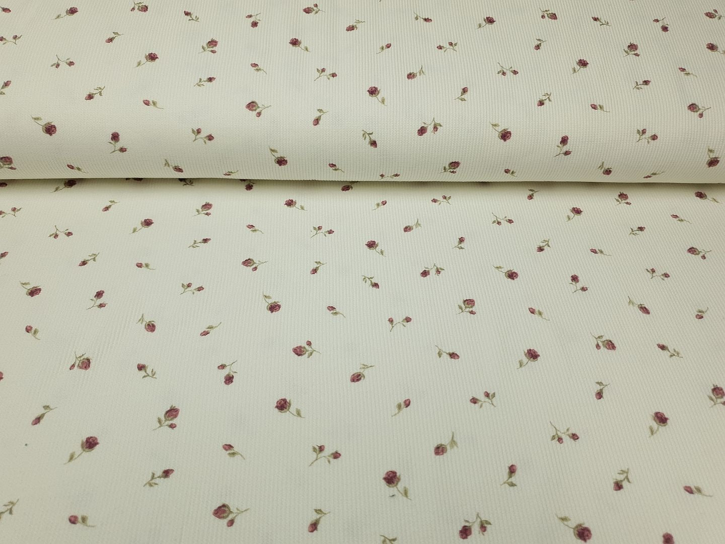 Rippjersey Roses offwhite/mauve/army