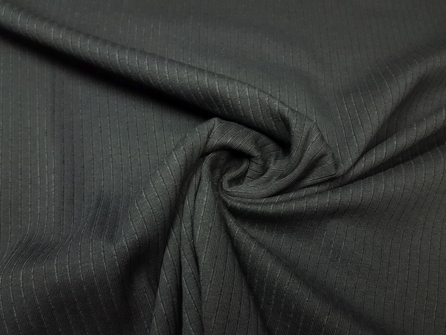 Rippjersey schwarz