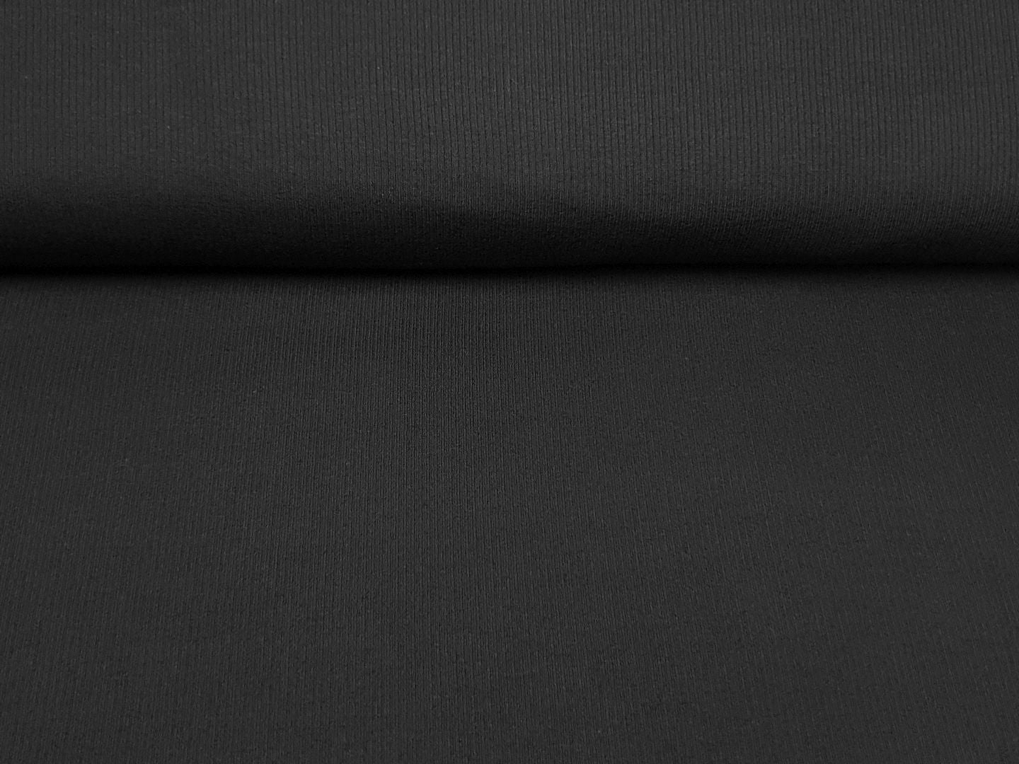 Rippjersey schwarz