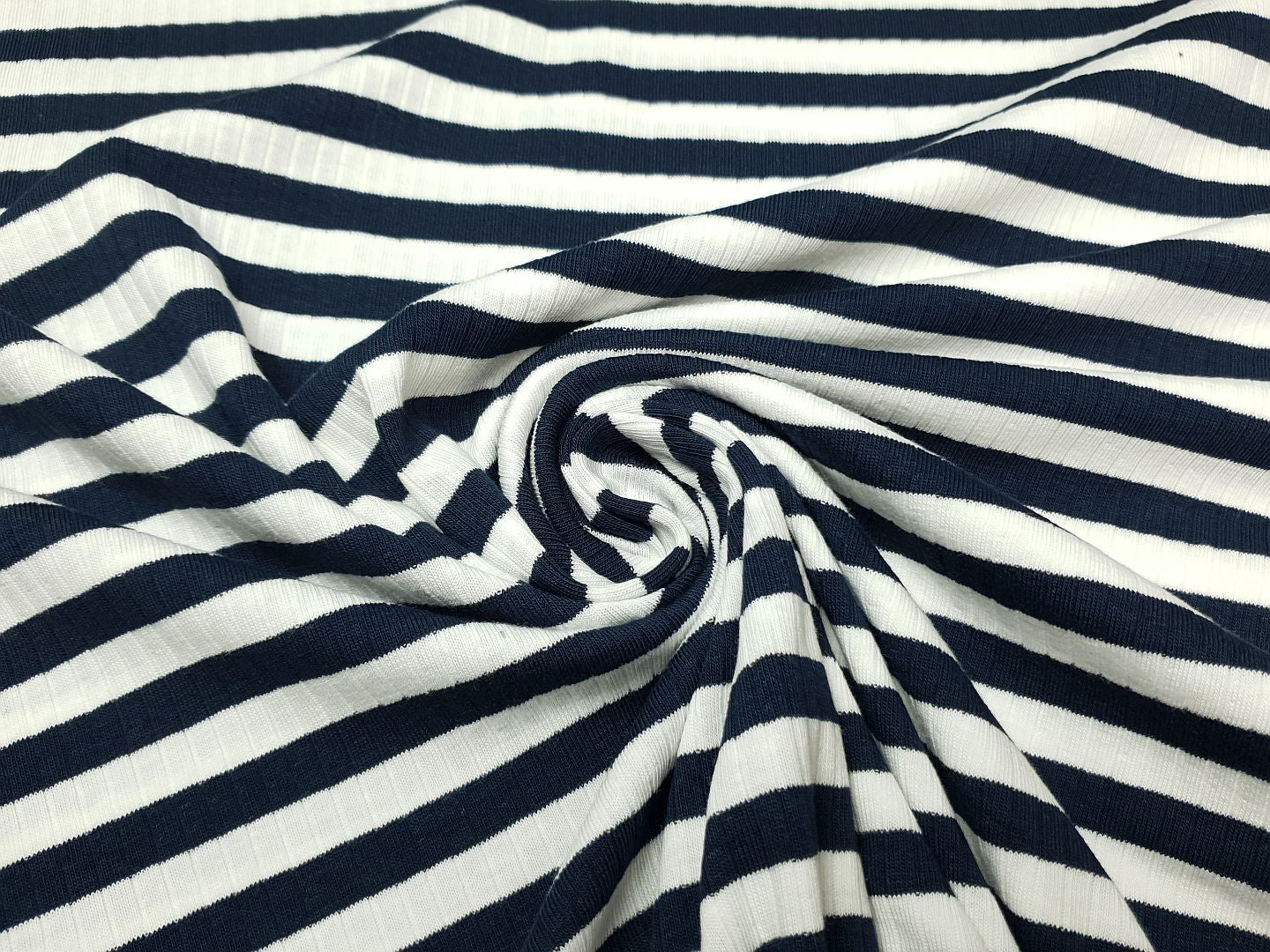 Rippjersey Stripes nachtblau/offwhite