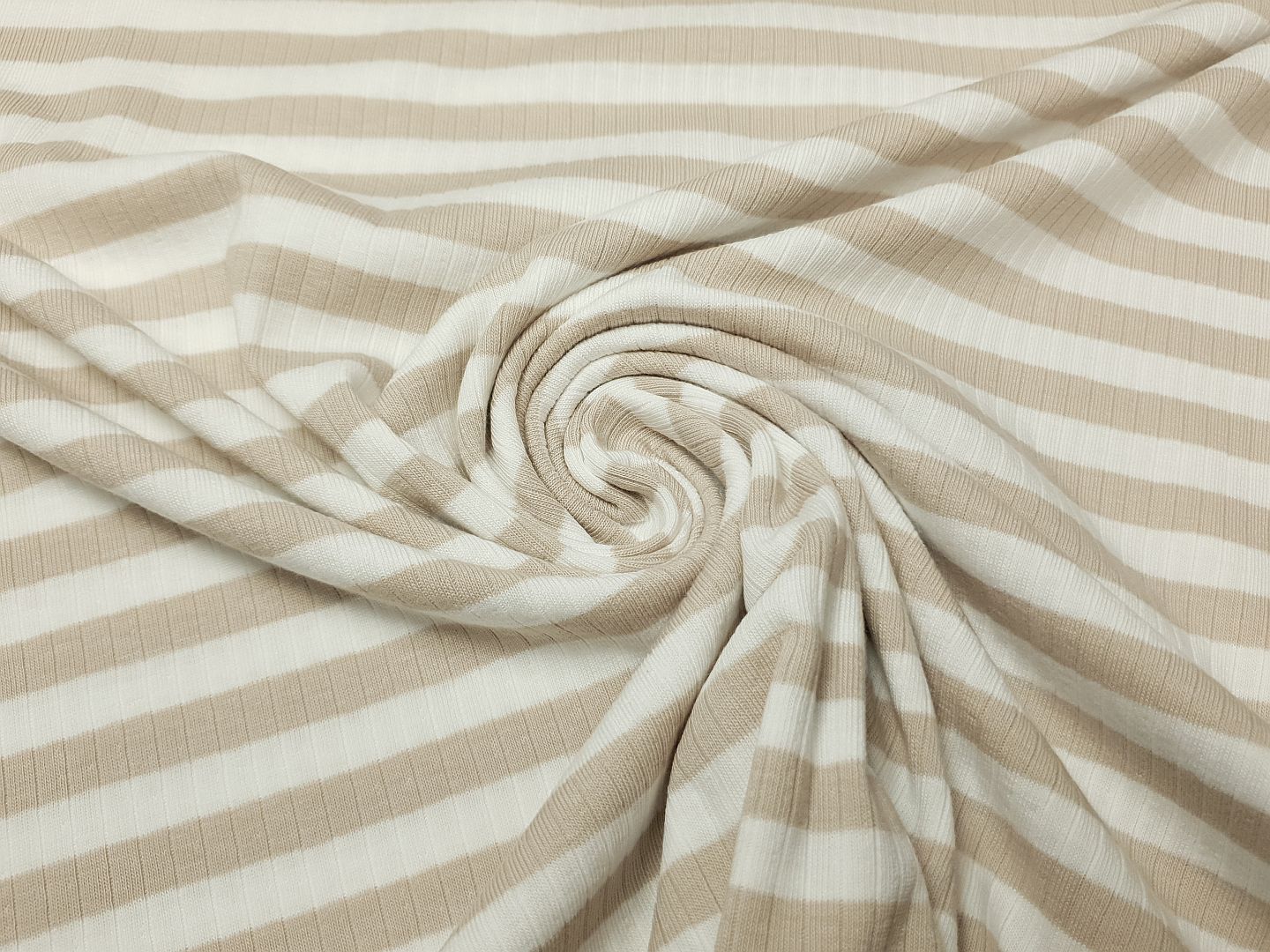 Rippjersey Stripes sand/offwhite