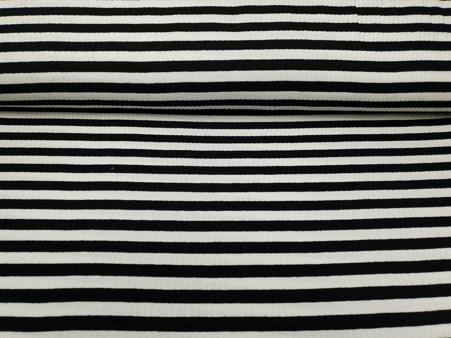 Rippjersey Stripes schwarz/offwhite