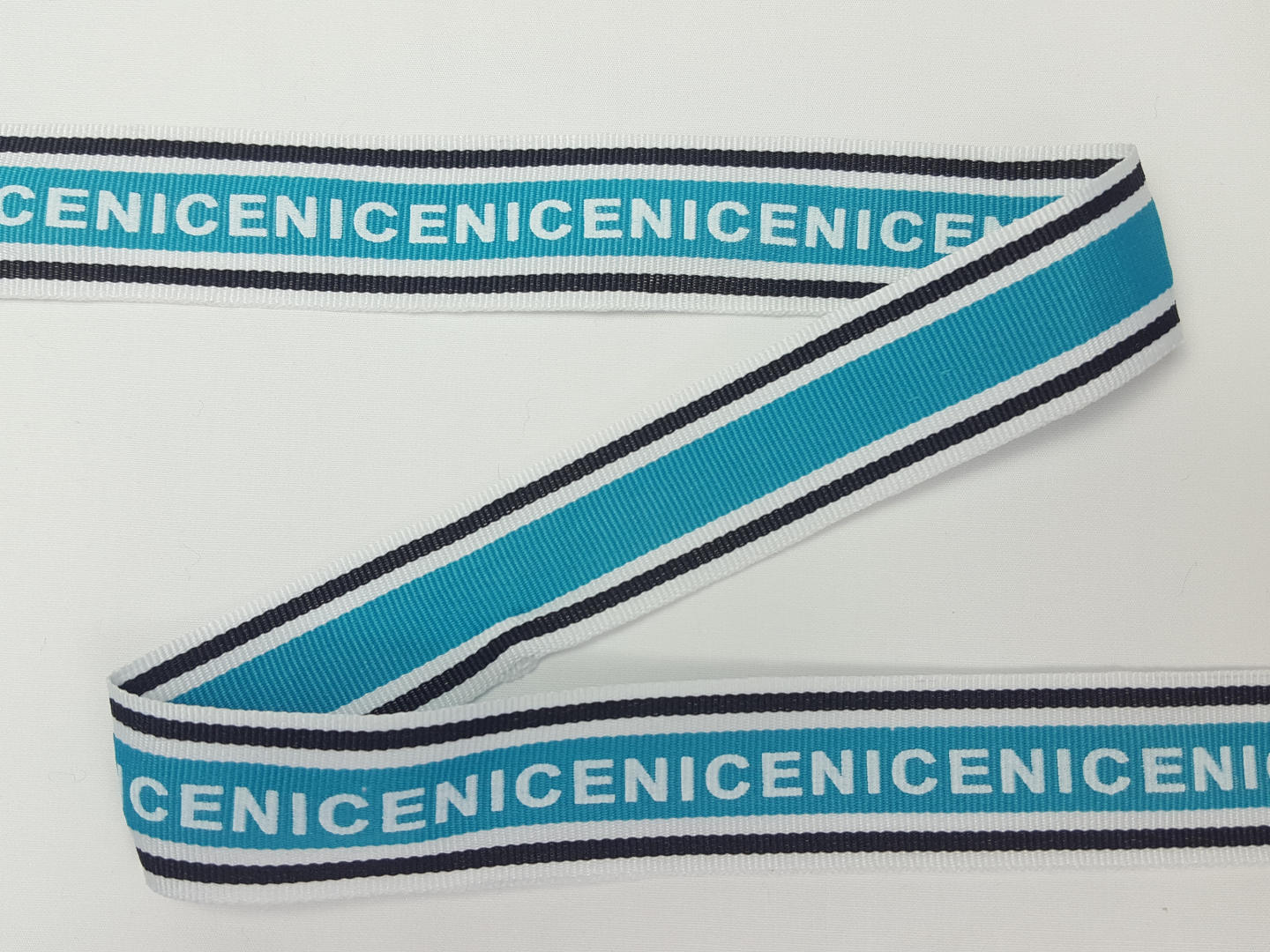 Ripsband NICE schwarz-weiss-petrol