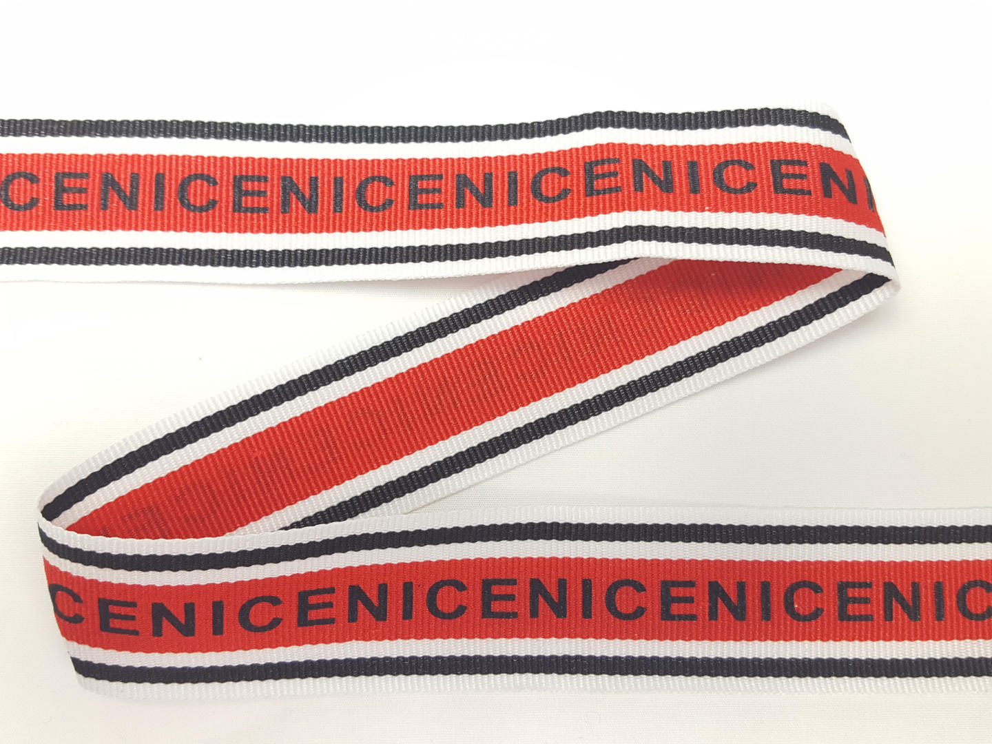 Ripsband NICE schwarz-weiss-rot