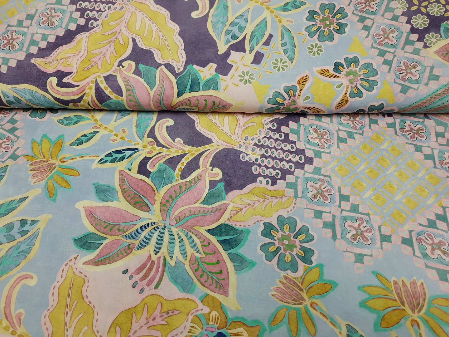 Romania graublau/rosa/violett/petrol