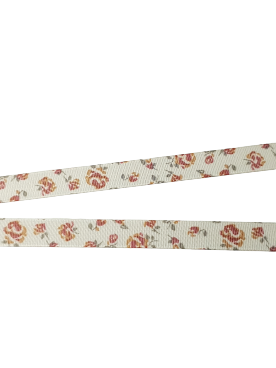 Webband Roses offwhite/altrosa