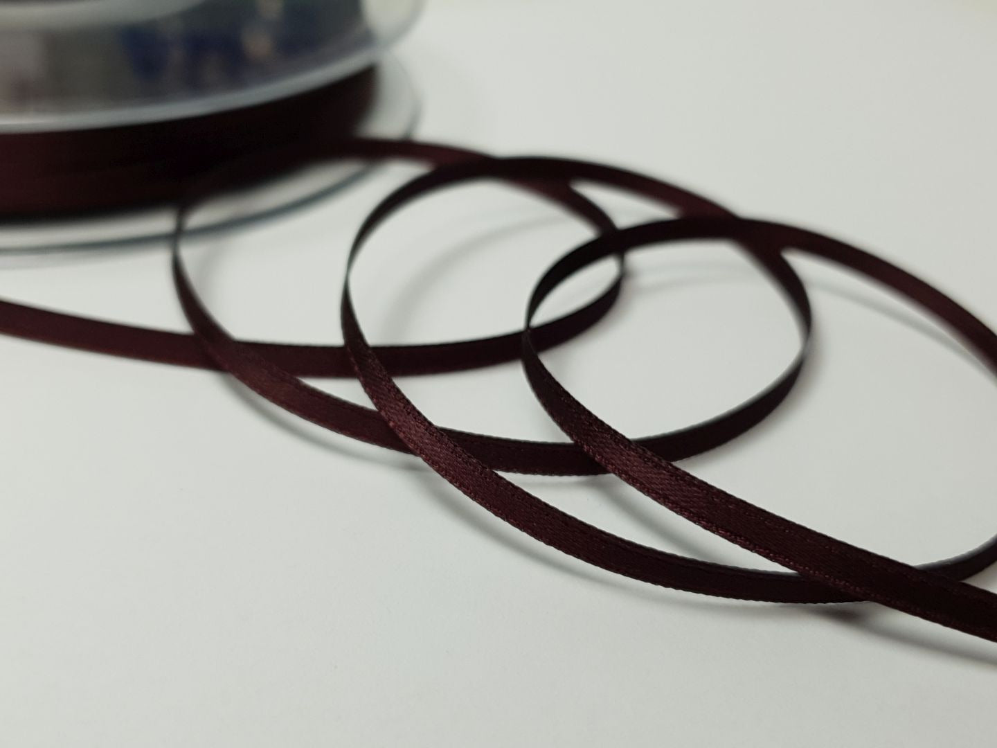 Satinband 3mm doppelseitig weinrot