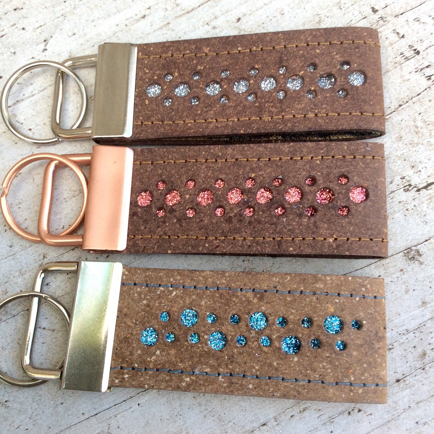 Schlüsselbandrohlinge für 25 mm Band rosegold matt