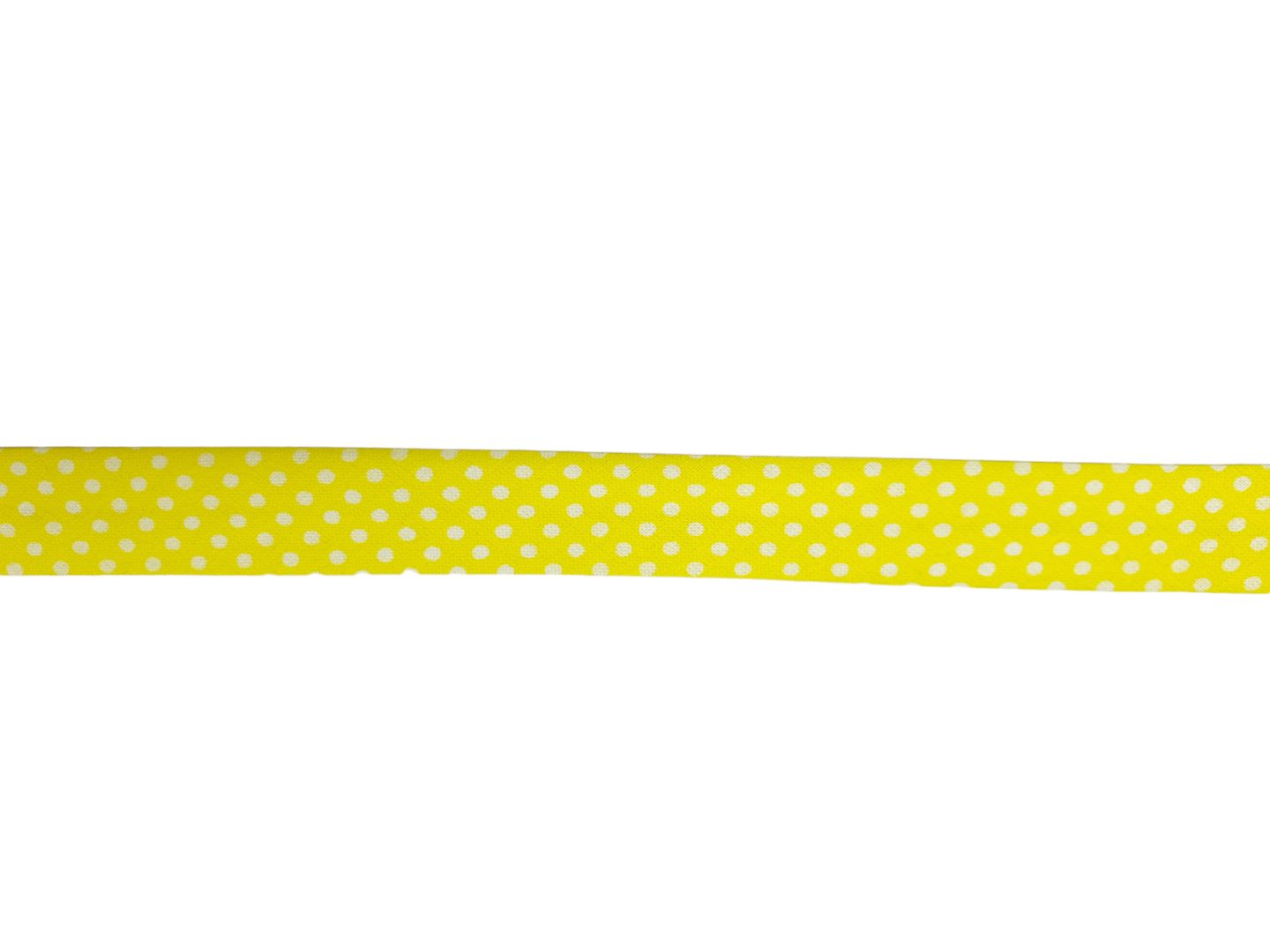 Schrägband Dots zitronengelb/weiss
