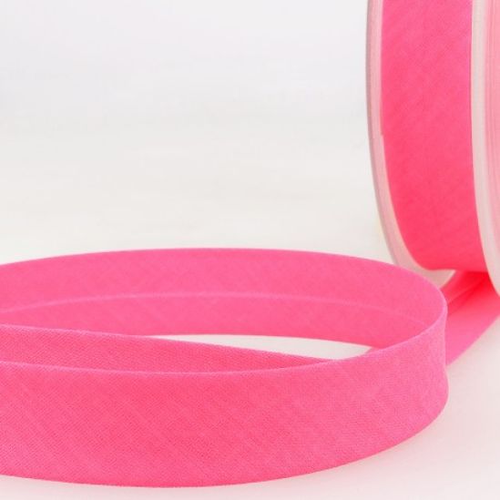 Schrägband Uni neonpink