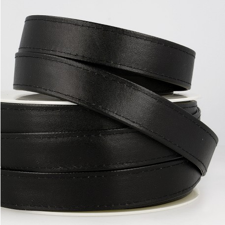 Kunstleder Gurtband schwarz