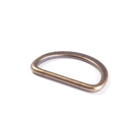 Halbrund-Ringe messing für 25mm Gurtband