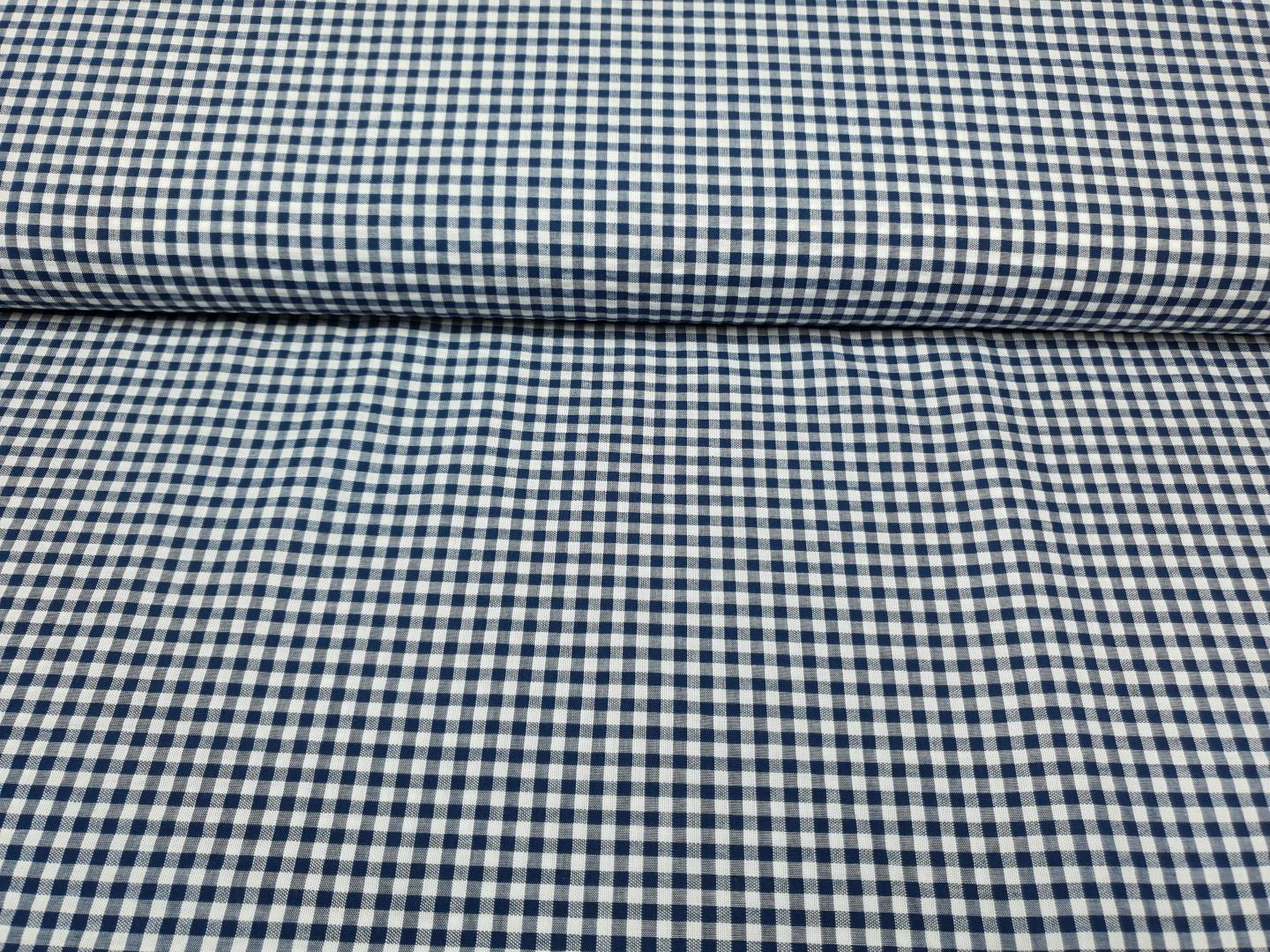 Seersucker Check navy/weiss