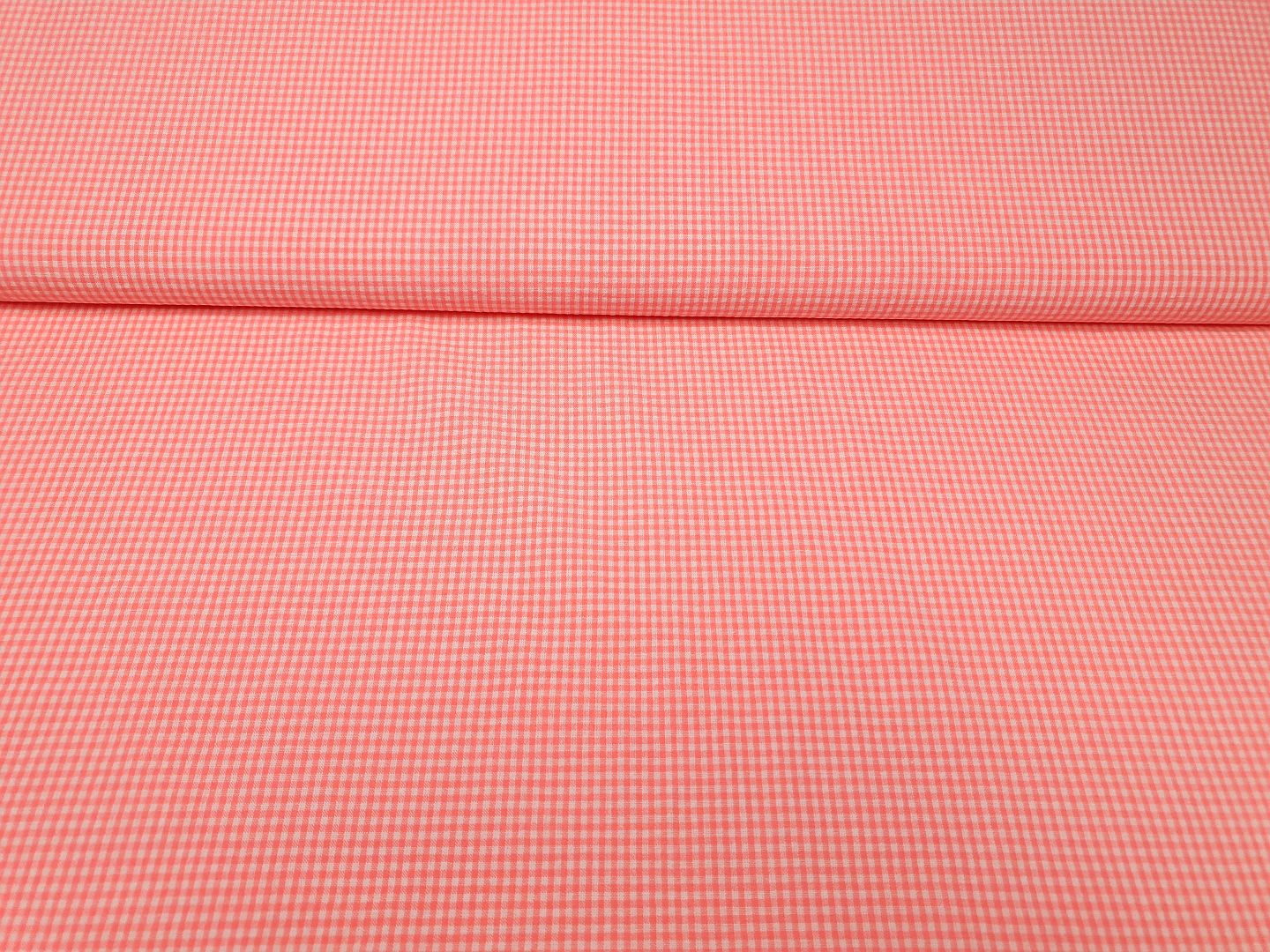 Seersucker Karo offwhite/neonpink