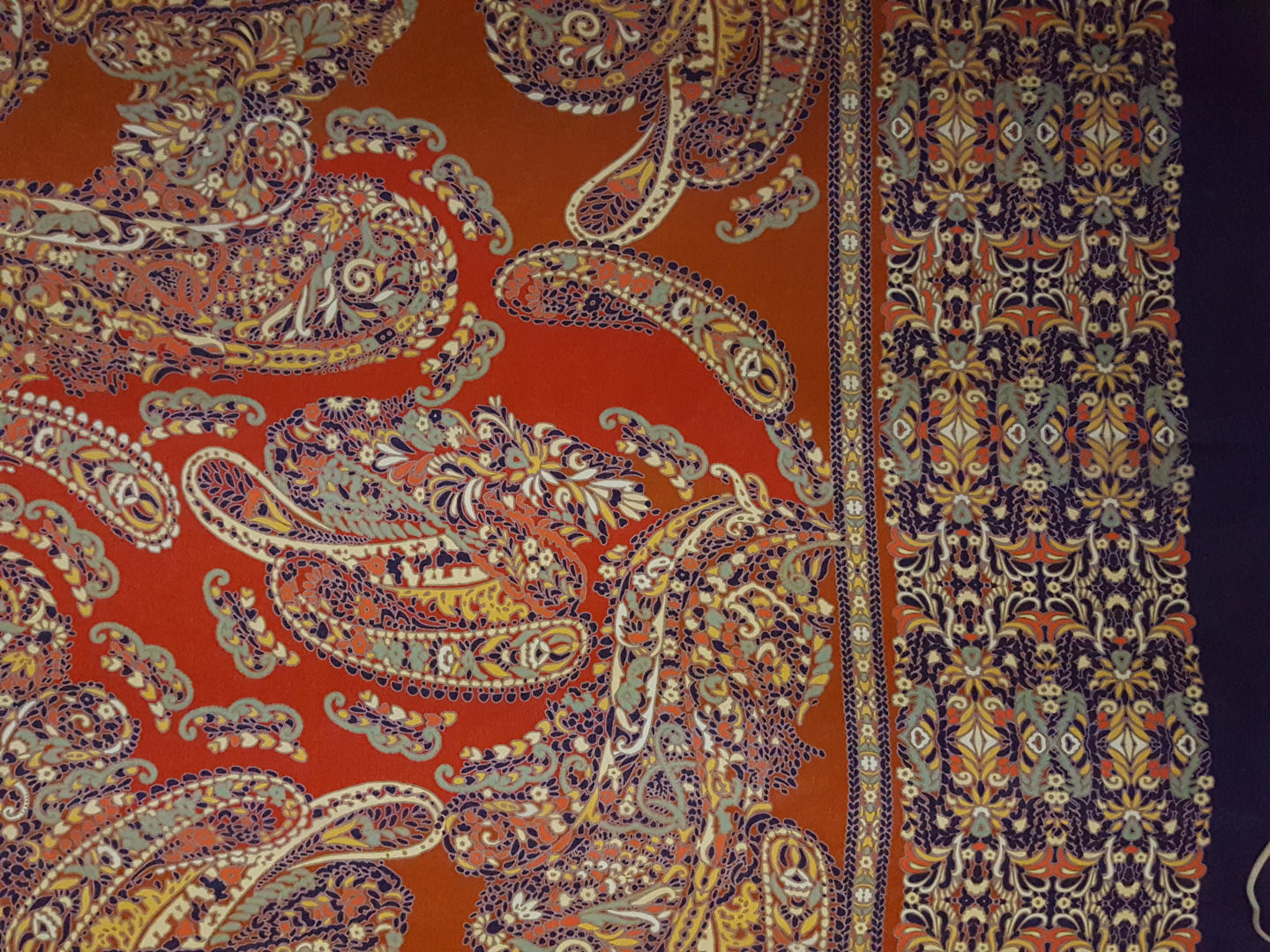 Seide Alta Moda rost/paisley/pastell