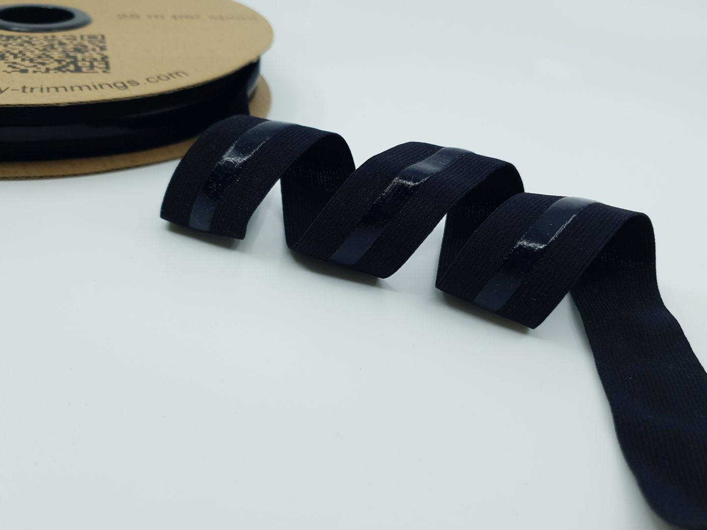 Elastic/Silikon Band weich 25mm schwarz