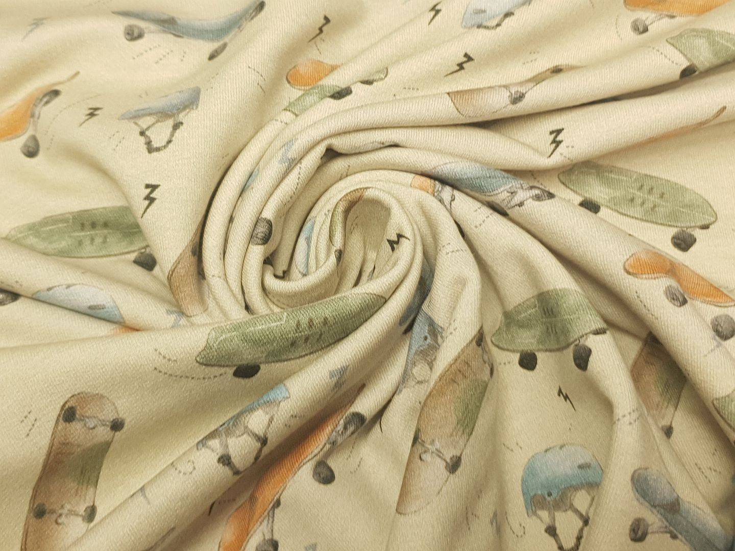 Skater blassgrün/jeansblau/beige/grün