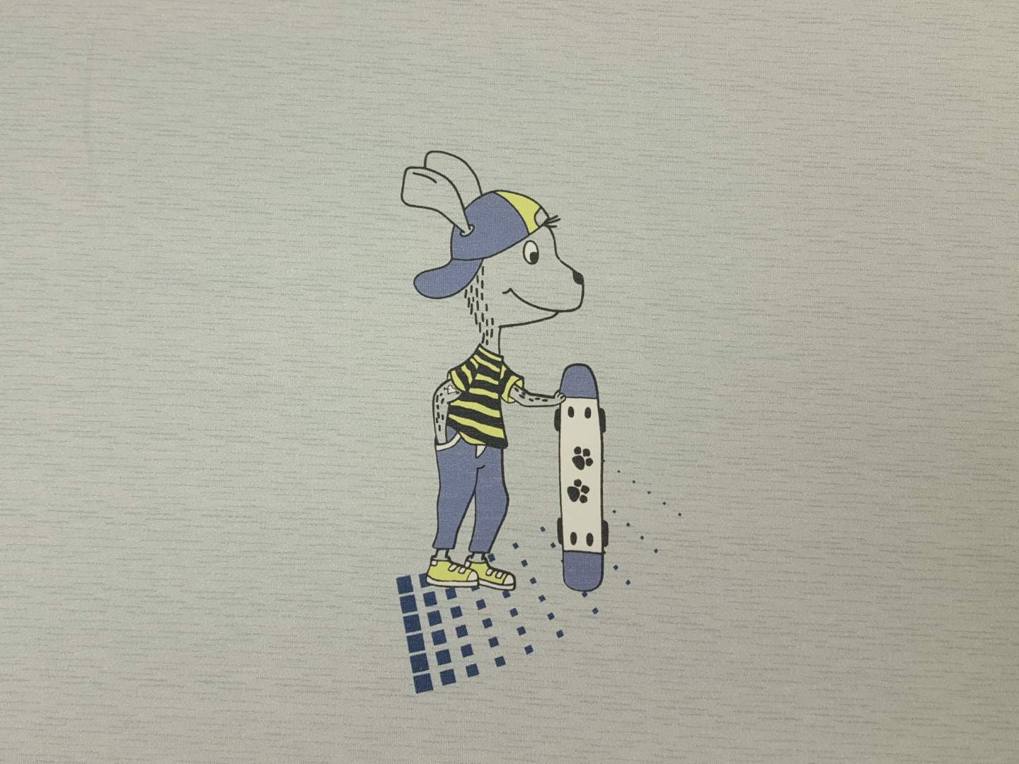 Skater Dog Panel hellgrau-stahlblau-weiss