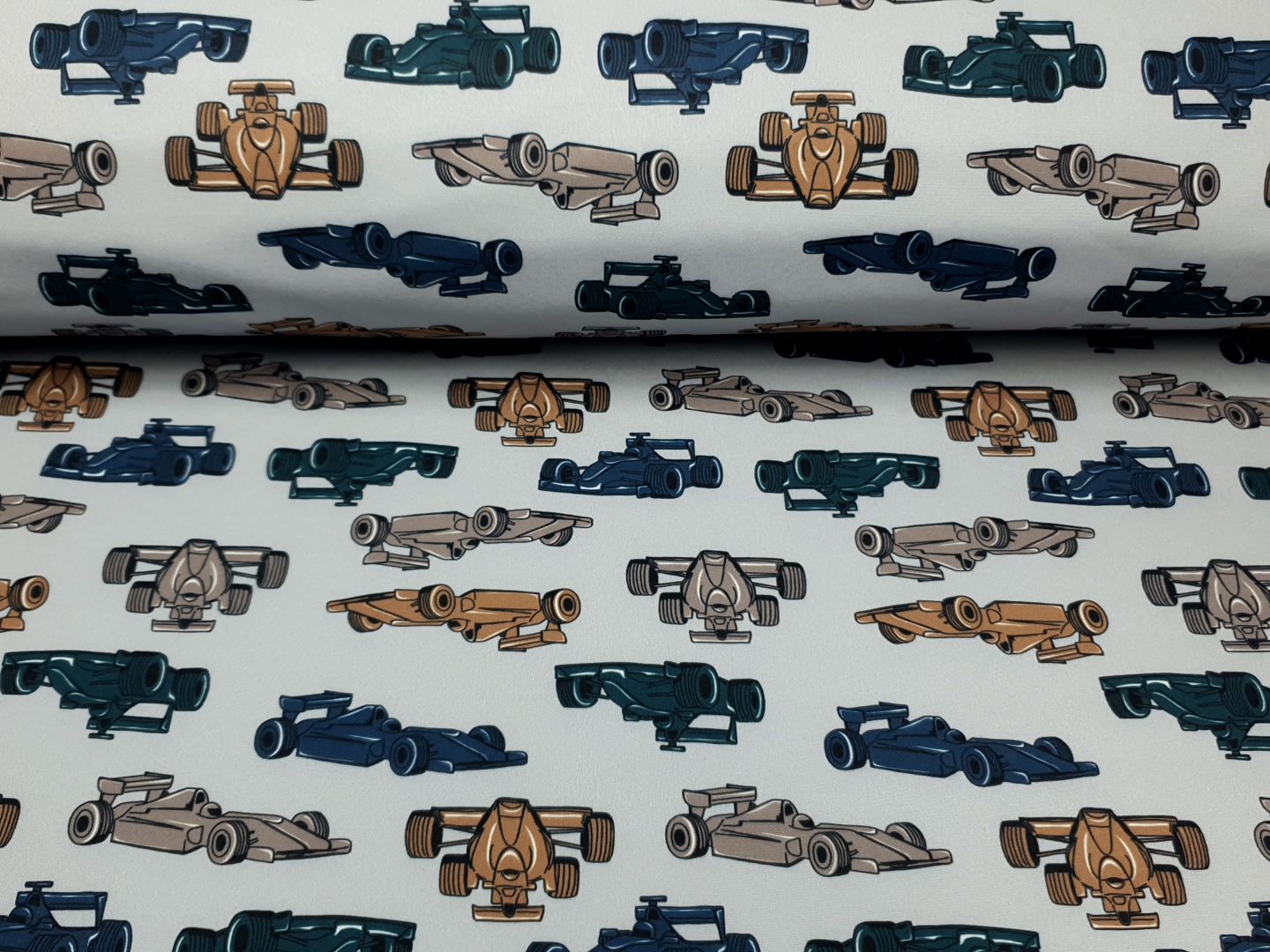 Softshell Race Cars hellgrau/ocker/grün/grau