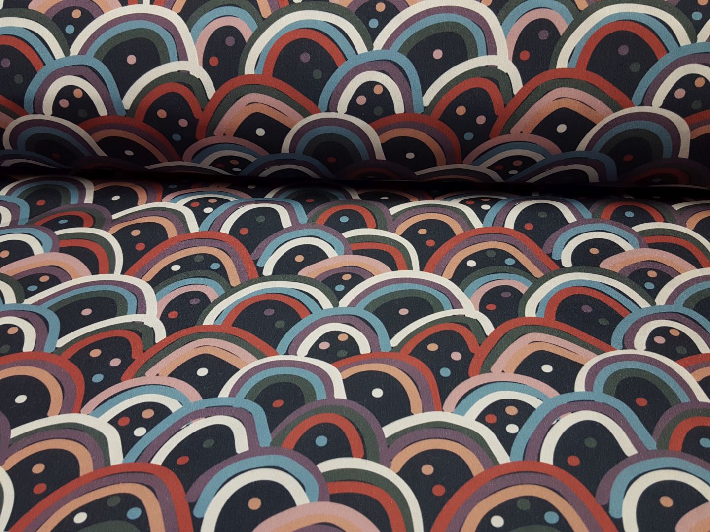 Softshell Rainbow nachtblau/bunt