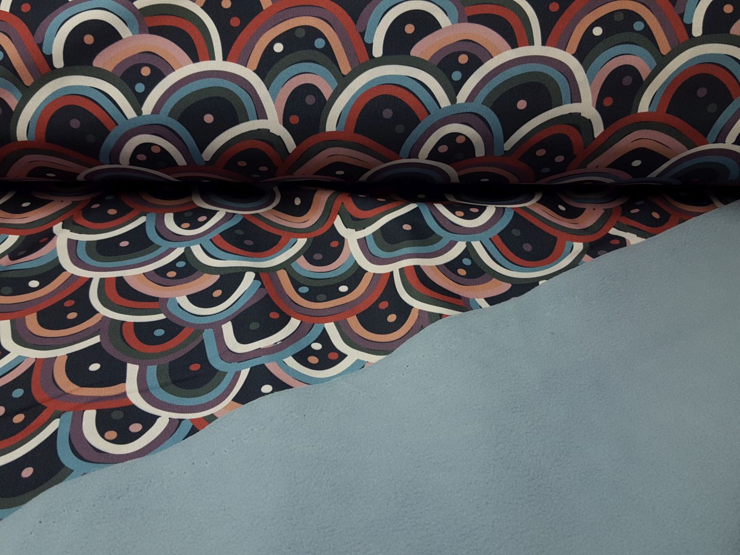 Softshell Rainbow nachtblau/bunt