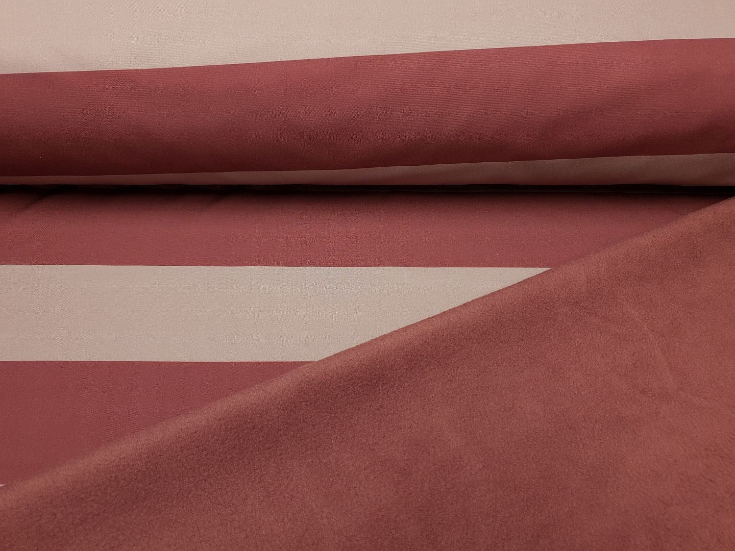 Softshell Stripes altrosa/zimt