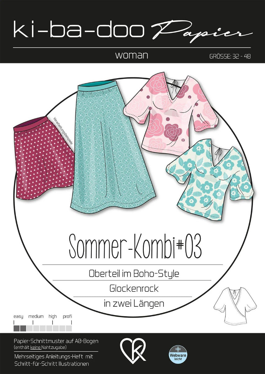 Sommer Kombi #3 Damen, Ki-ba-doo Papierschnittmuster