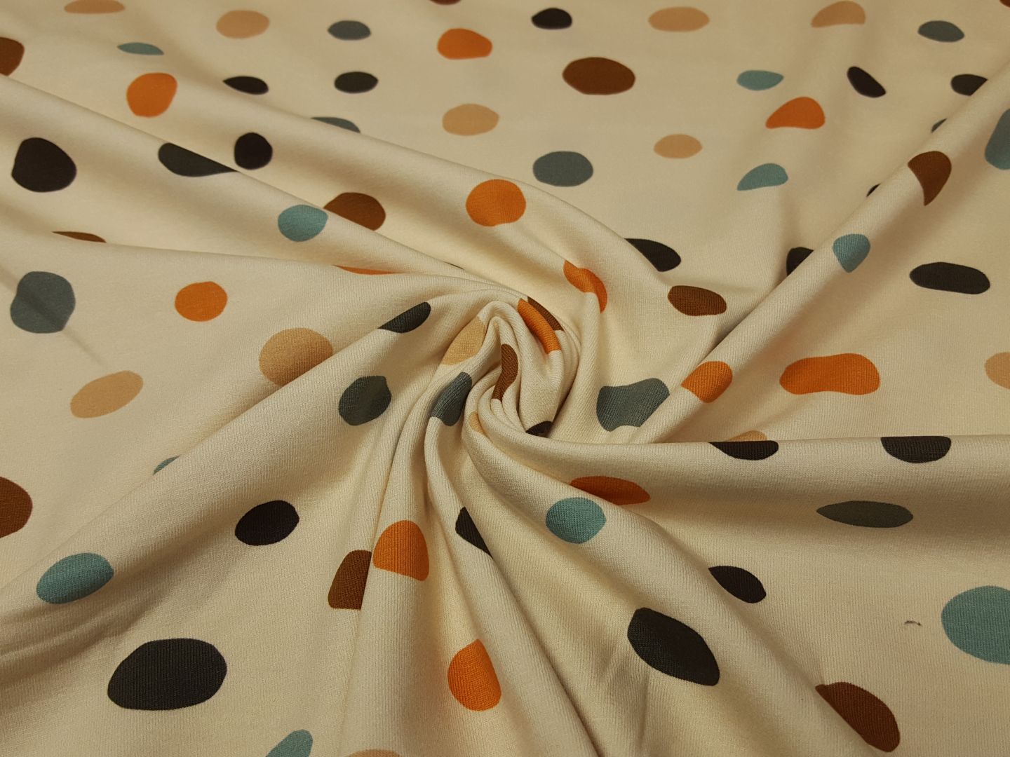 Sparkledots ecru/rost/rauchblau