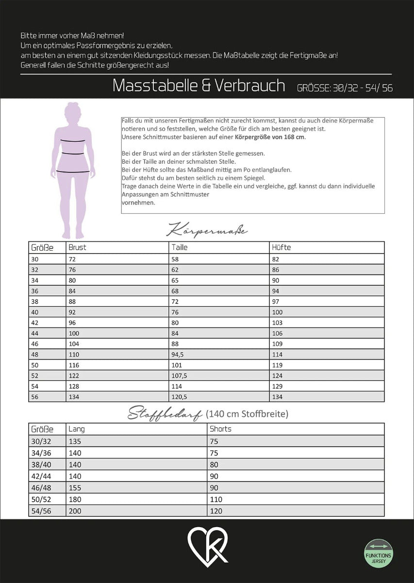 Sporttights #2 Damen, Ki-ba-doo Papierschnittmuster