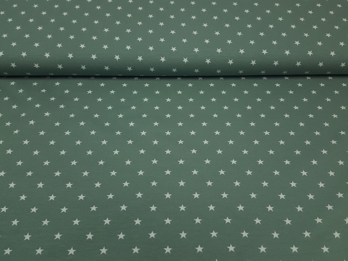 Sterne mint/weiss
