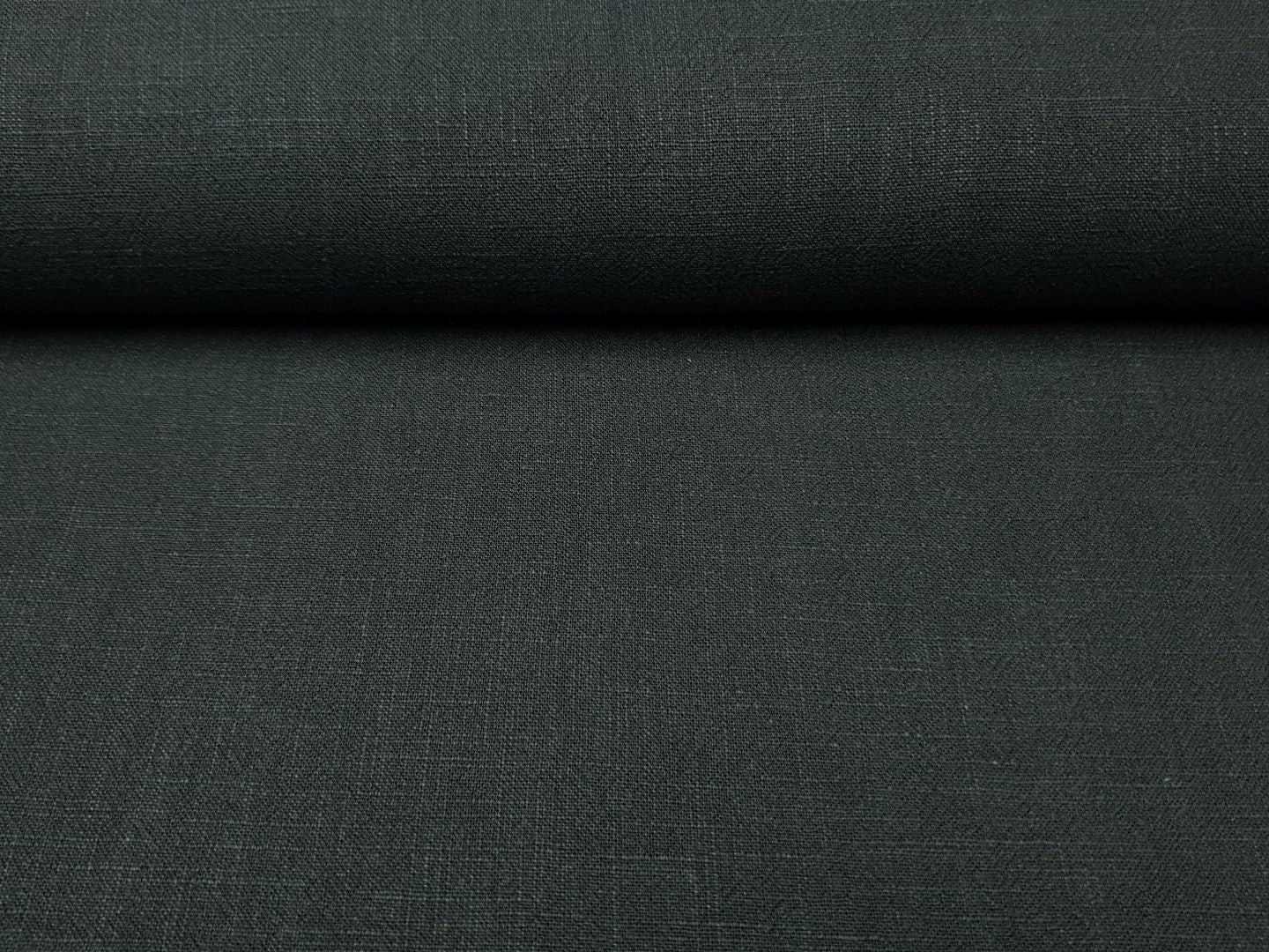 Stonewashed Leinen schwarz