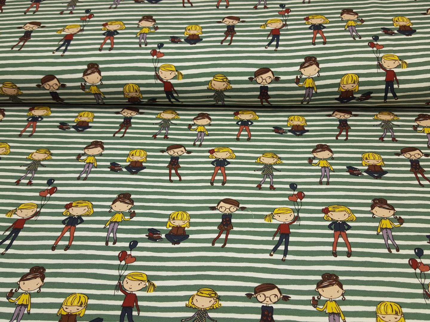 Stripes dustygreen/bunt