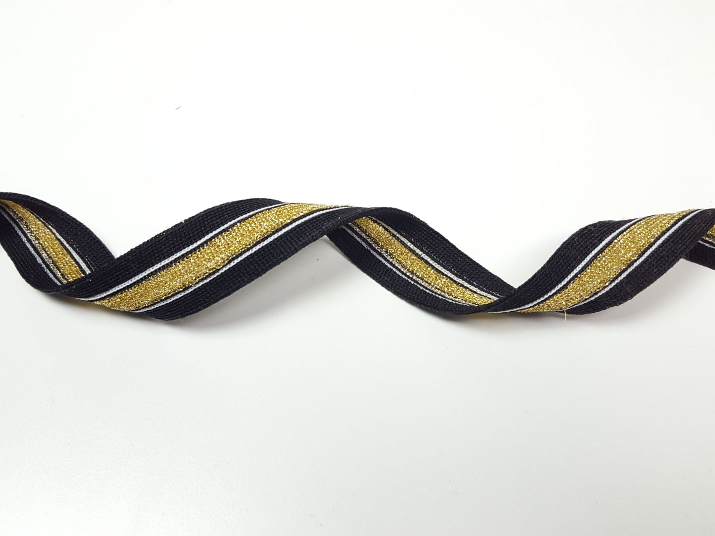 Stripes gestreift schwarz/gold/weiss