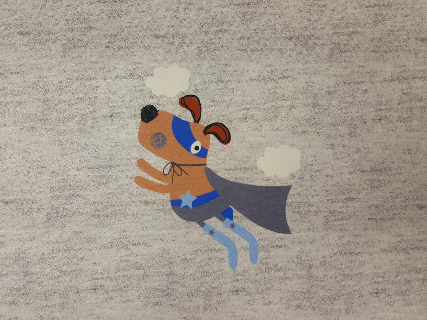 Super Dog Panel grau meliert/dunkelblau/hellblau