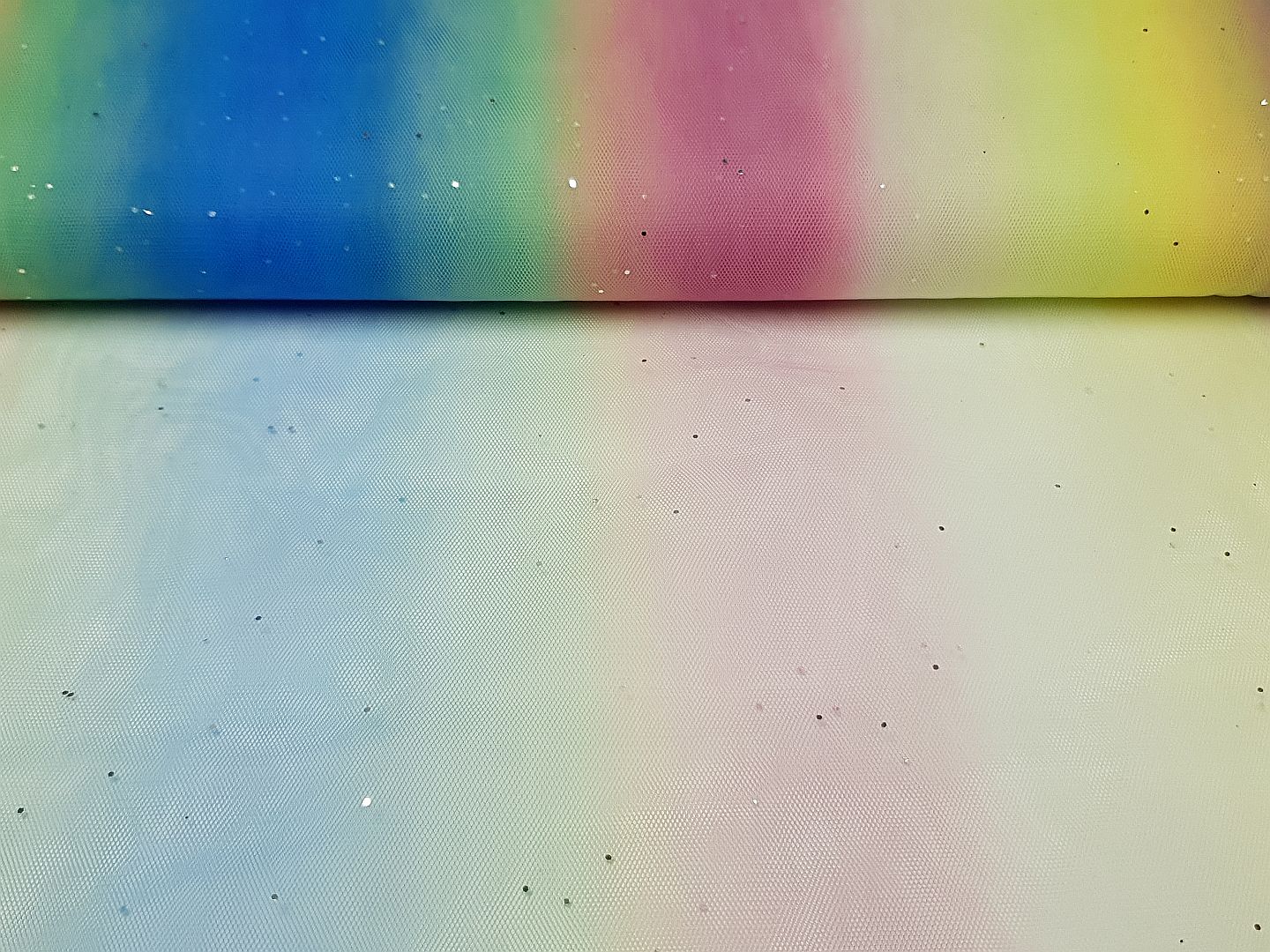 Tüll Rainbow Glitter bunt