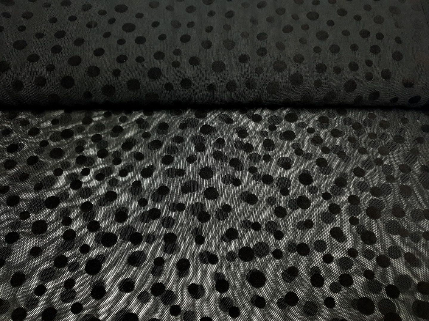 Tüll Small Dots schwarz