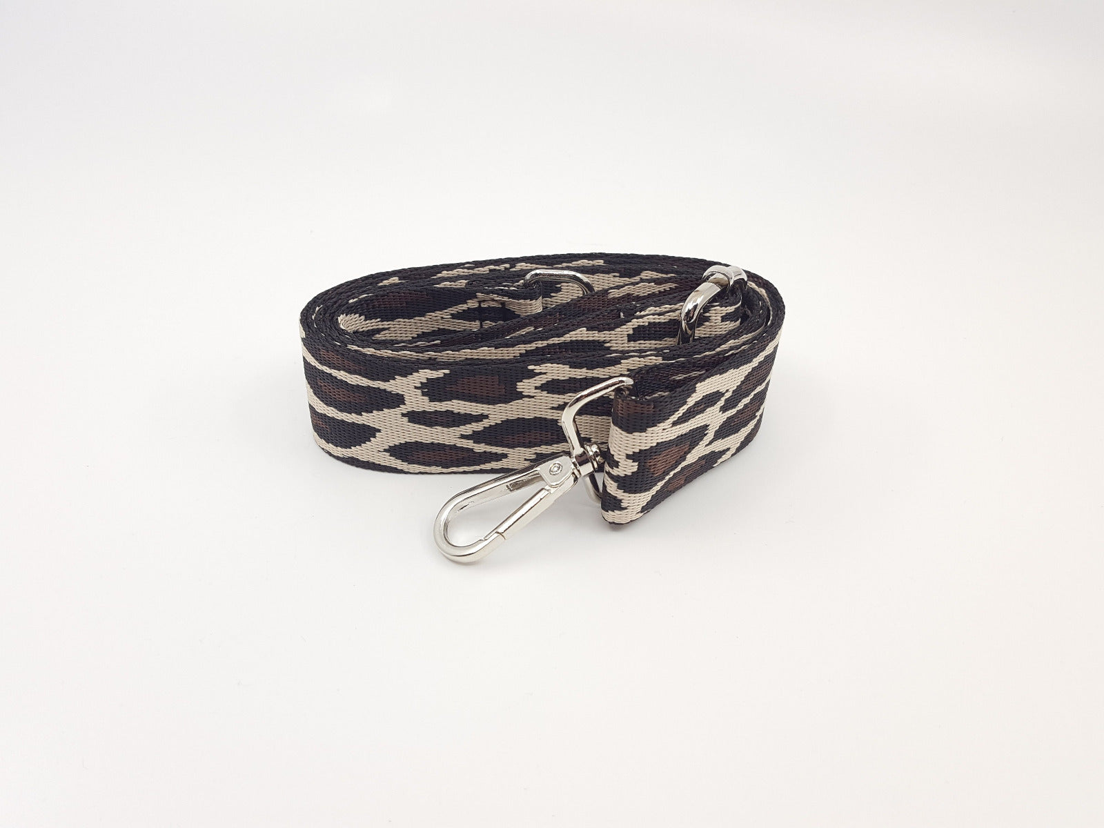 Taschengurt Leo beige/dunkelbraun/schwarz