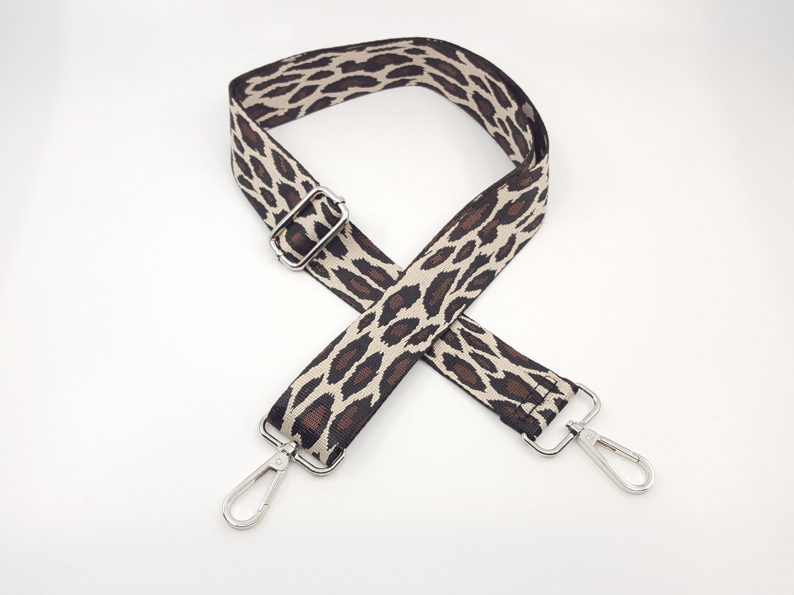 Taschengurt Leo beige/dunkelbraun/schwarz
