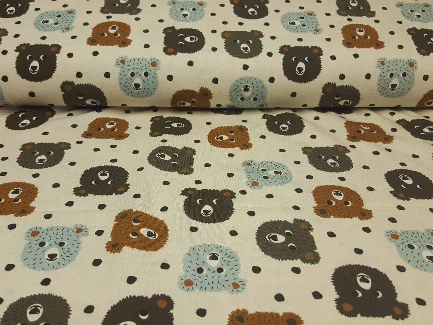 Teddy creme/hellblau/braun