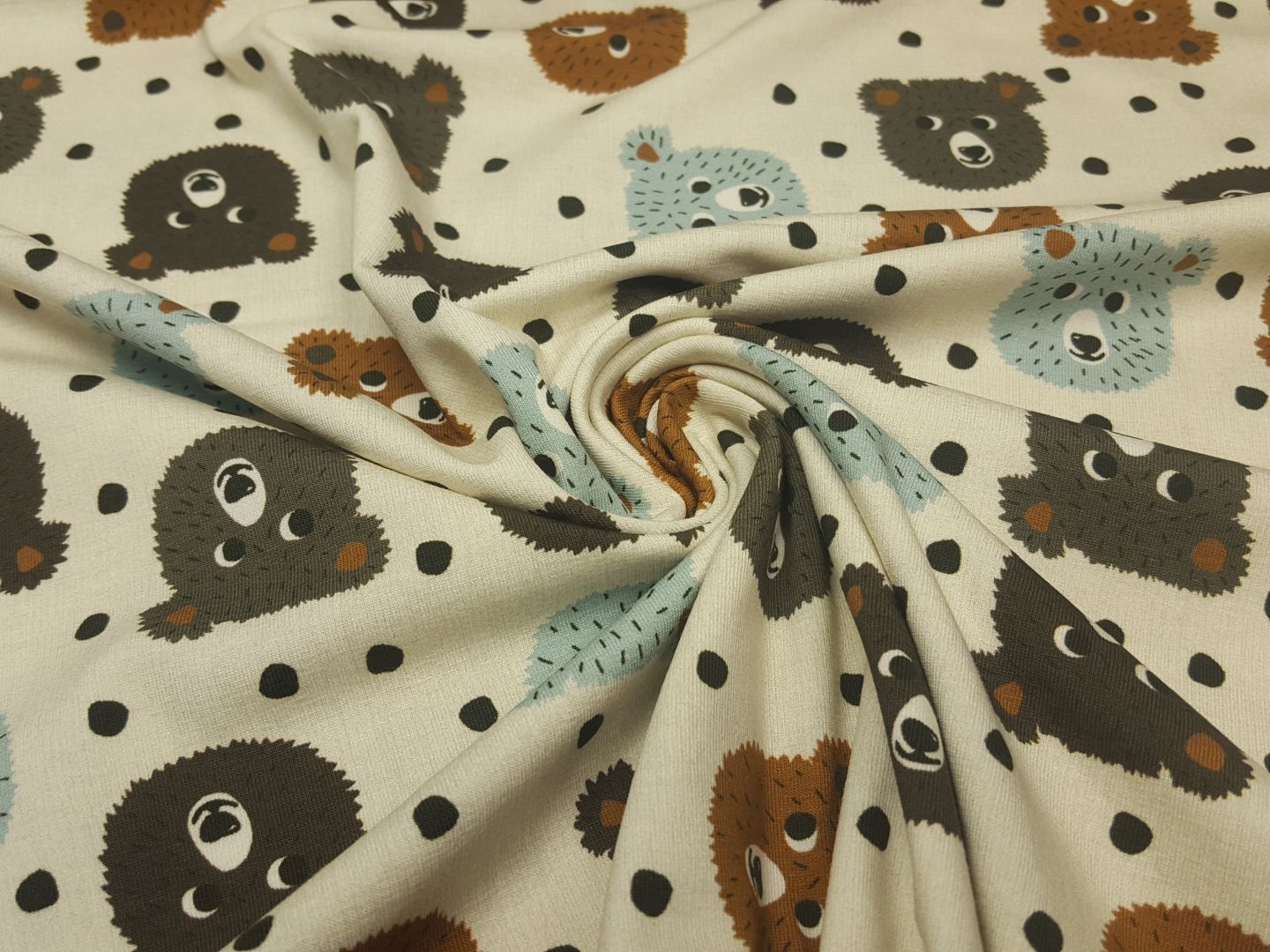 Teddy creme/hellblau/braun