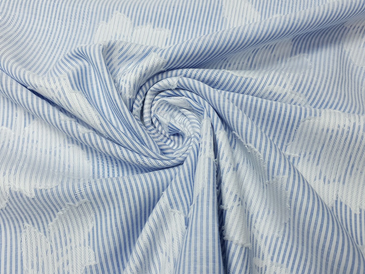 Einzelstück Thin Stripes & Flowers blau/weiss