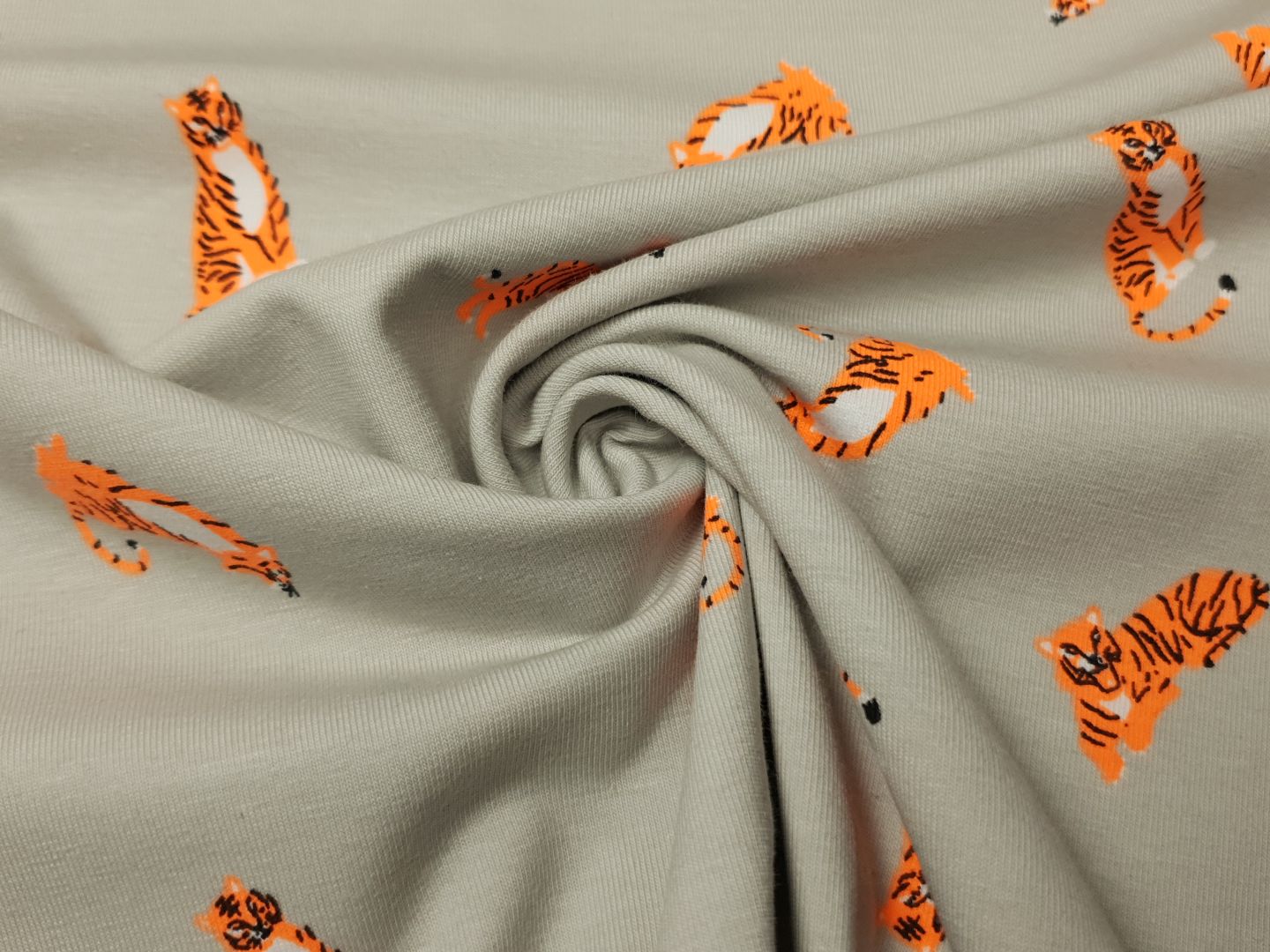 Tiger hellgrau/neon orange