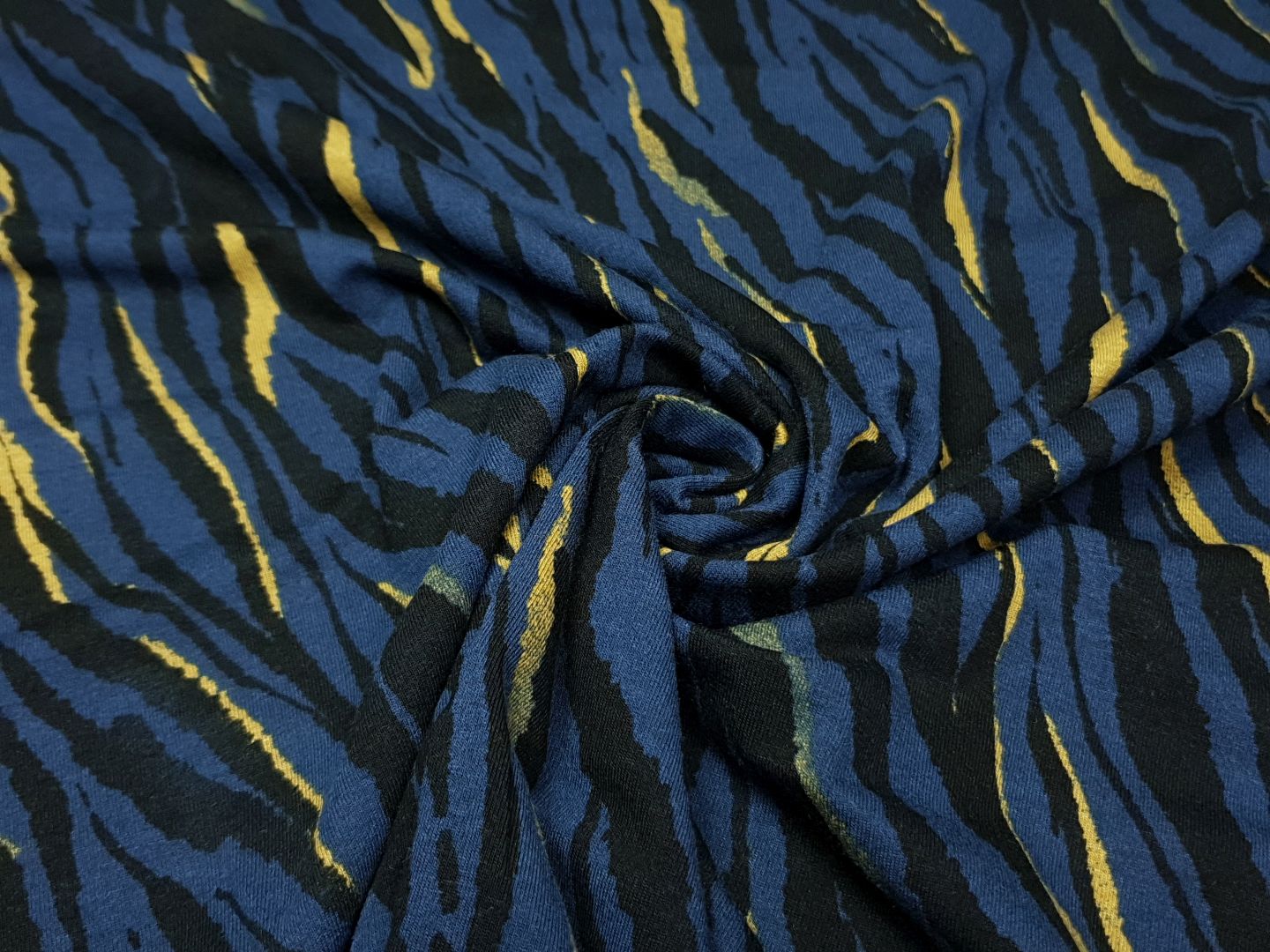 Tiger dunkelblau/schwarz/senf