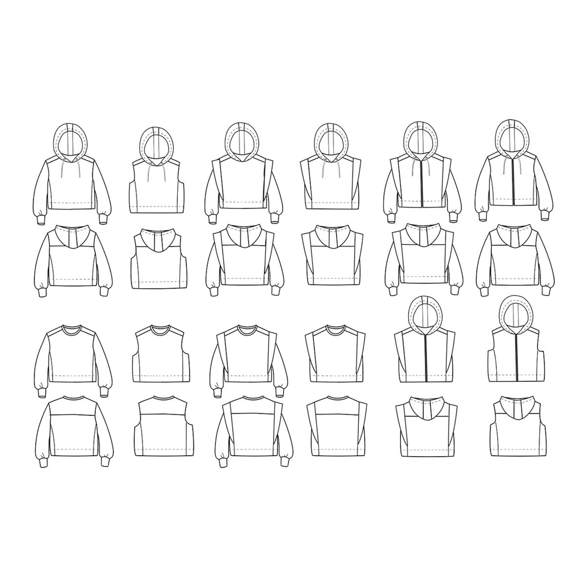 Vancouver Mom Sweatshirt für Damen, Ikatee Papierschnittmuster