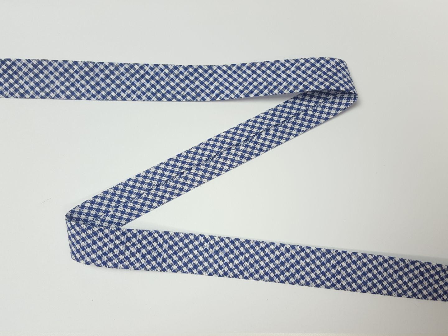 Vichy-Karo Schrägband marine/weiss