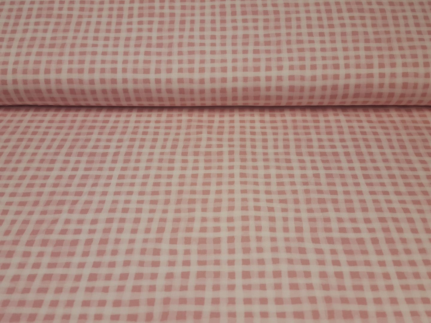 Watercolor Vichy rosa/altrosa/offwhite